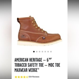 Like new Thorogood men’s boot. American Heritage Tobacco safety toe